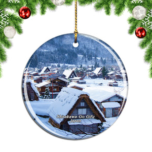 Shirakawa-Go Gifu Japan Christmas Ornament