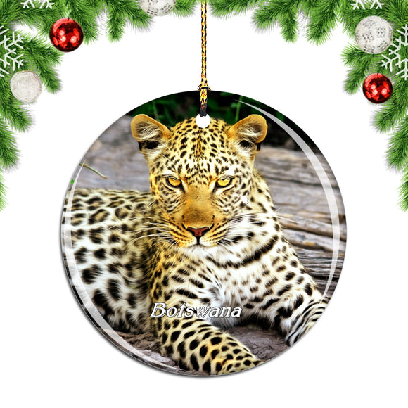 Cheetah Botswana Christmas Ornament