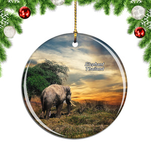 Thailand Elephant Christmas Ornament