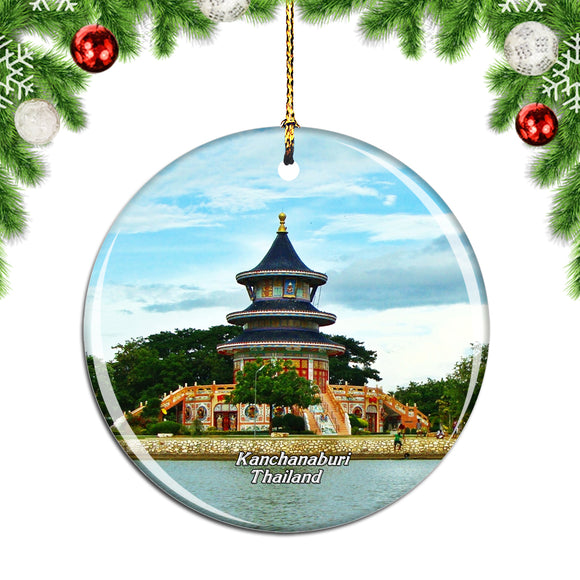 Thailand Temple Kanchanaburi Christmas Ornament