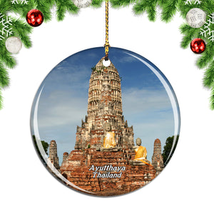 Thailand Wat Chai Watthanaram Ayutthaya Christmas Ornament