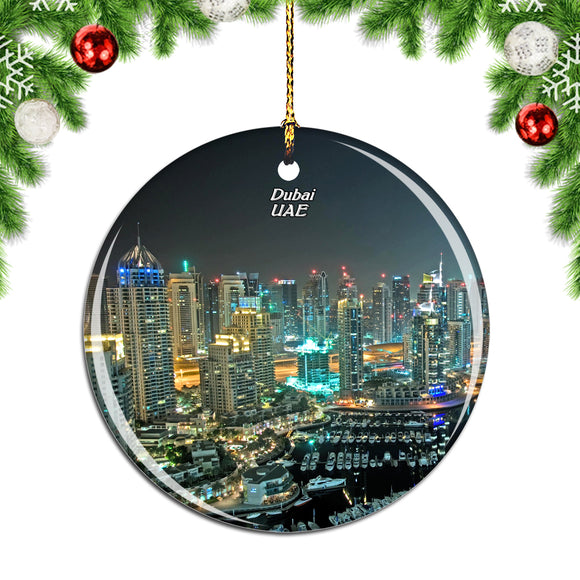 UAE Dubai Skyscrapers Christmas Ornament