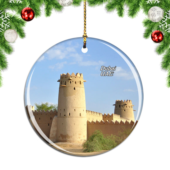 UAE Jahili Fort Al Ain Abu Dhabi Christmas Ornament