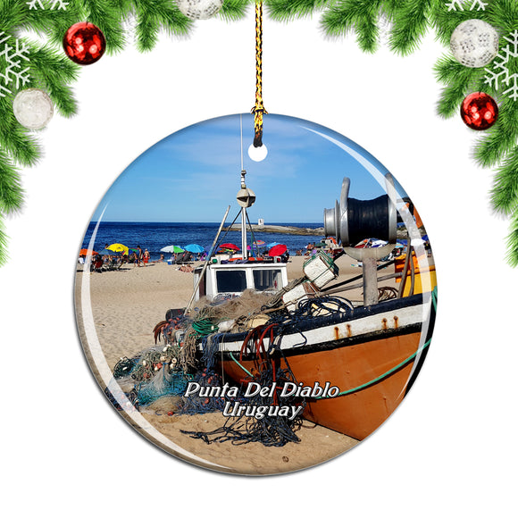 Uruguay Lighthouse Christmas Ornament