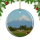 Chile Osorno Volcano Puerto Montt Christmas Ornament