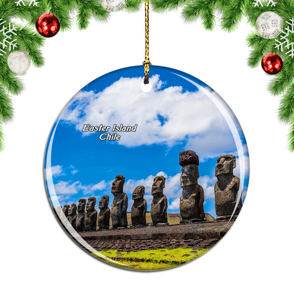 Chile Rapa Nui National Park Easter Island Christmas Ornament