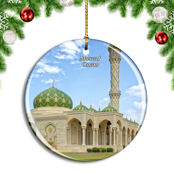 Oman Muscat Zulfa Mosque Christmas Ornament