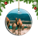 Oman Salalah Camel Christmas Ornament