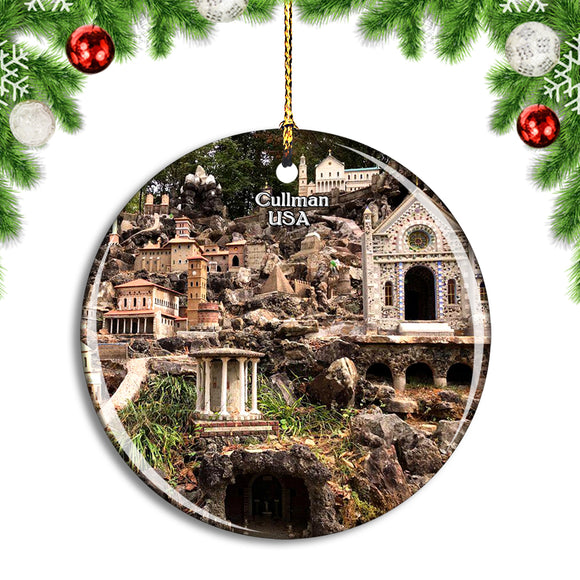 USA America Cullman Ave Maria Grotto Alabama Christmas Ornament