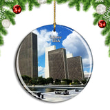 USA America Albany Christmas Ornament