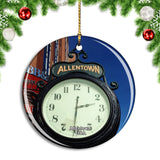 USA America Allentown ClockPennsylvania Christmas Ornament