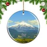 Chile Villarica Volcano Pucon Christmas Ornament