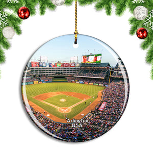 USA America Arlington Baseball Field Globe Life Park Christmas Ornament