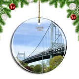 USA America Astoria Park Bridge Christmas Ornament