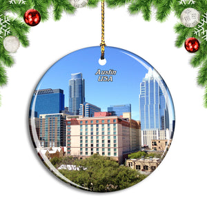 USA America Austin Texas Christmas Ornament