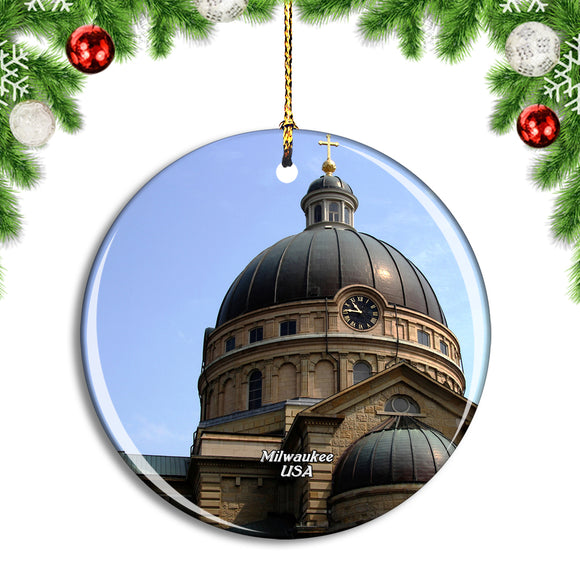 USA America Basilica of St. Josaphat Milwaukee Christmas Ornament