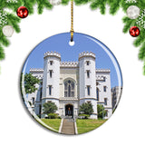 USA America Baton Rouge Old State Capitol Christmas Ornament