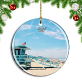 USA America Beach Hawaii Christmas Ornament