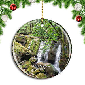 USA America Bellingham Whatcom Falls Park Christmas Ornament