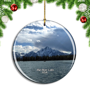 USA America Big Bear Lake Christmas Ornament