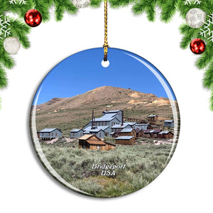 USA America Bridgeport Bodie State Park California Christmas Ornament