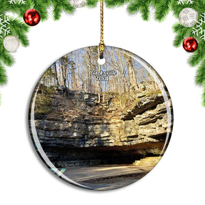 USA America Clarksville Dunbar Cave Christmas Ornament