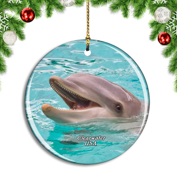 USA America Clearwater Marine Aquarium Christmas Ornament