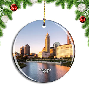 USA America Columbus Ohio Christmas Ornament