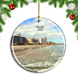 USA America Daytona Beach Florida Christmas Ornament