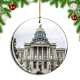 USA America Denver Colorado Capitol Christmas Ornament