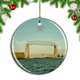 USA America Duluth Aerial Lift Bridge Christmas Ornament