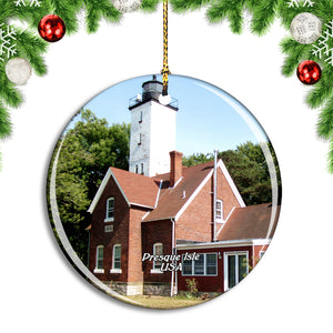 USA America Erie Presque Isle State Park Christmas Ornament