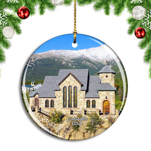 USA America Estes Park Christmas Ornament