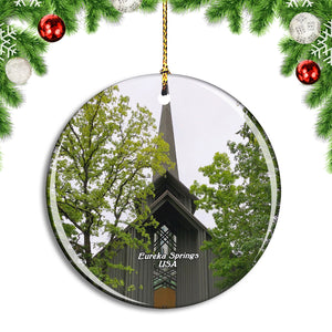 USA America Eureka Springs Thorncrown Chapel Christmas Ornament