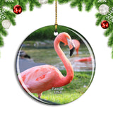 USA America Flamingo Busch Gardens Tampa Christmas Ornament