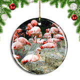 USA America Flamingo Denver Zoo Christmas Ornament