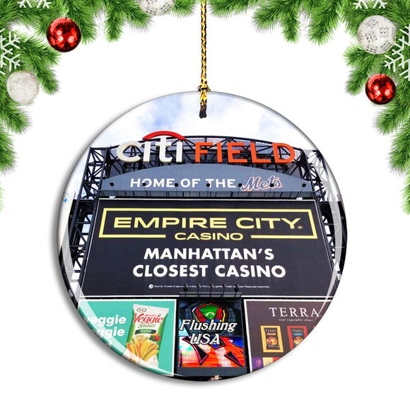 USA America Flushing Citi Field Christmas Ornament