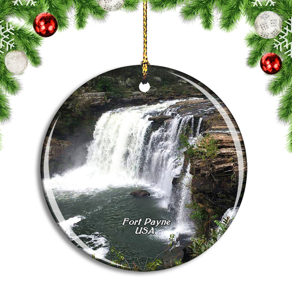 USA America Fort Payne River Fall Alabama Christmas Ornament