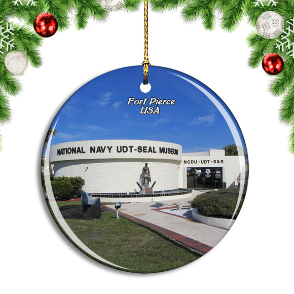 USA America Fort Pierce Navy Seal Museum Christmas Ornament