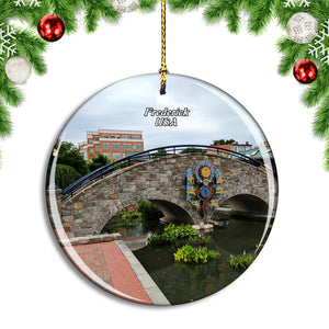 USA America Frederick Bridge Maryland Christmas Ornament