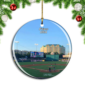 USA America Frisco Dr Pepper Ballpark Christmas Ornament