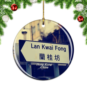 China Lan Kwai Fong Hong Kong Christmas Ornament