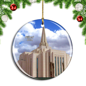 USA America Gilbert Church Christmas Ornament