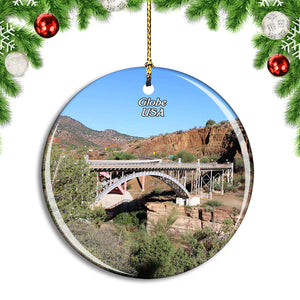 USA America Globe Canyon Arizona Christmas Ornament