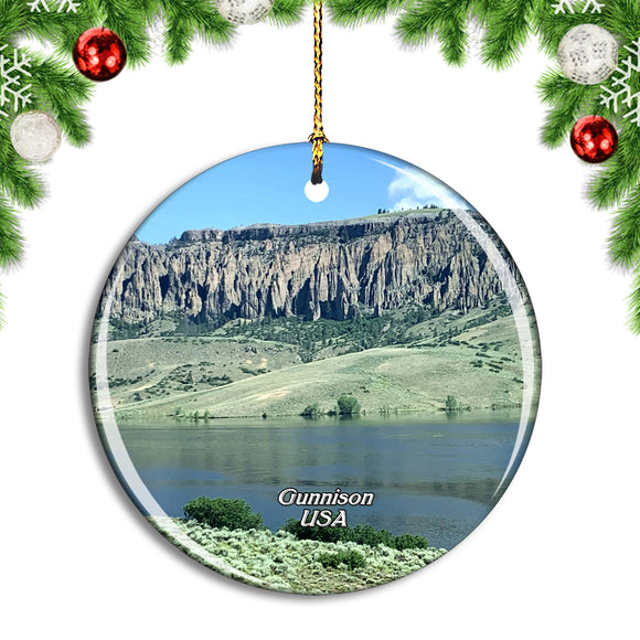 USA America Gunnison River Colorado Christmas Ornament