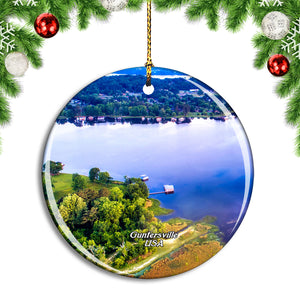 USA America Guntersville Lake Alabama Christmas Ornament