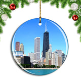 USA America Hancock Center Chicago Christmas Ornament