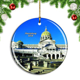 USA America Harrisburg Pennsylvania State Capitol Christmas Ornament