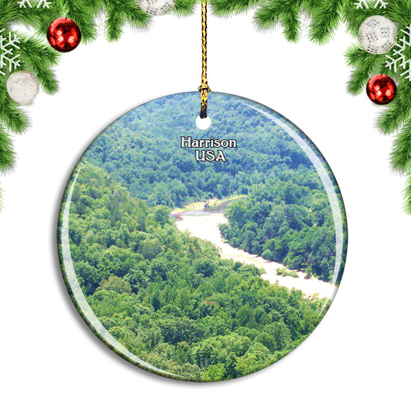 USA America Harrison Buffalo National River Park Arkansas Christmas Ornament