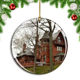 USA America Hartford Mark Twain House Christmas Ornament